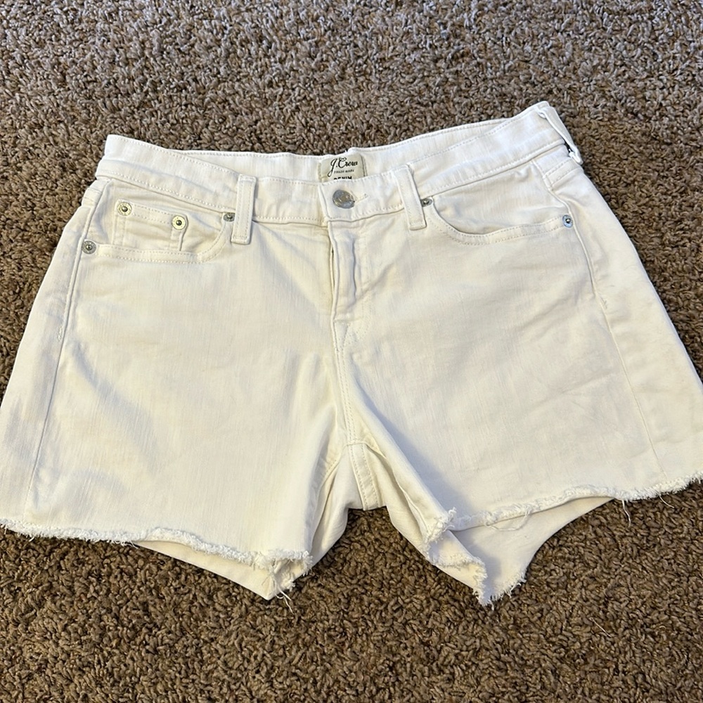 J. Crew White Jean Shorts (25)